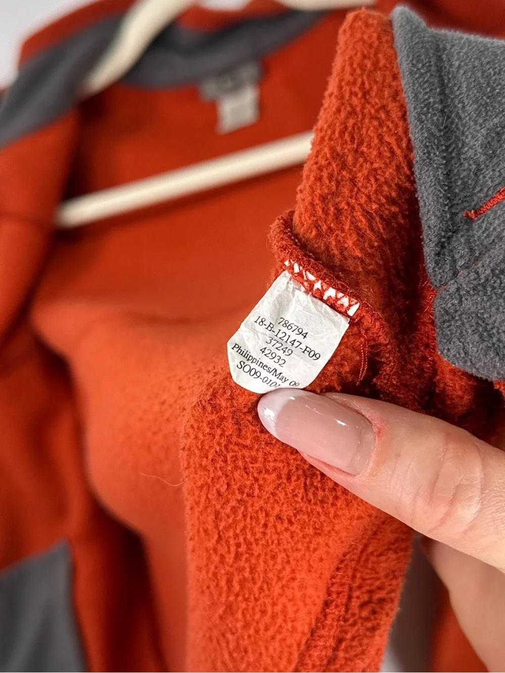 REI Co-op Full Zip Fleece Jacket Mock Neck Rust Orange Size S